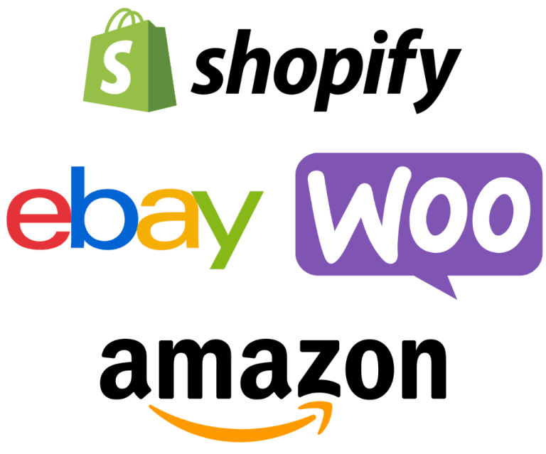 integrates with amazon, ebay, shopify and woocommerce
