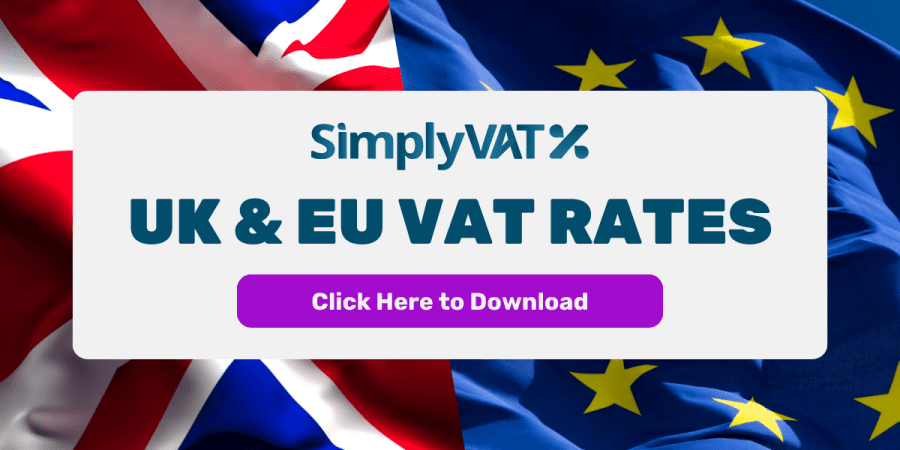 Text reading "UK & EU VAT Rates. Click here to download"